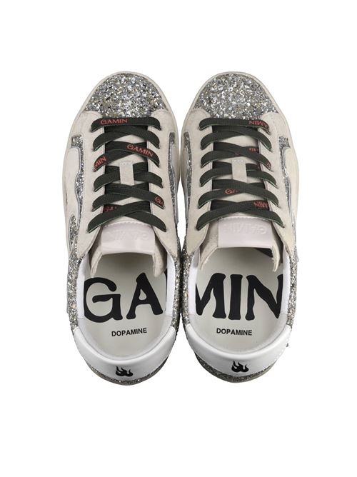 Sneakers glitter GAMIN | 050119GM V25ARGENTO-BEIGE-BIANCO